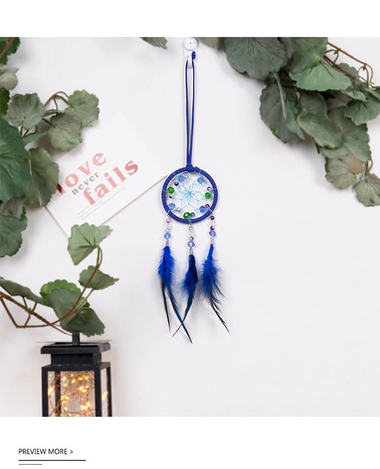 Indian Style Creative Blue Decoration Dream Catcher view 11