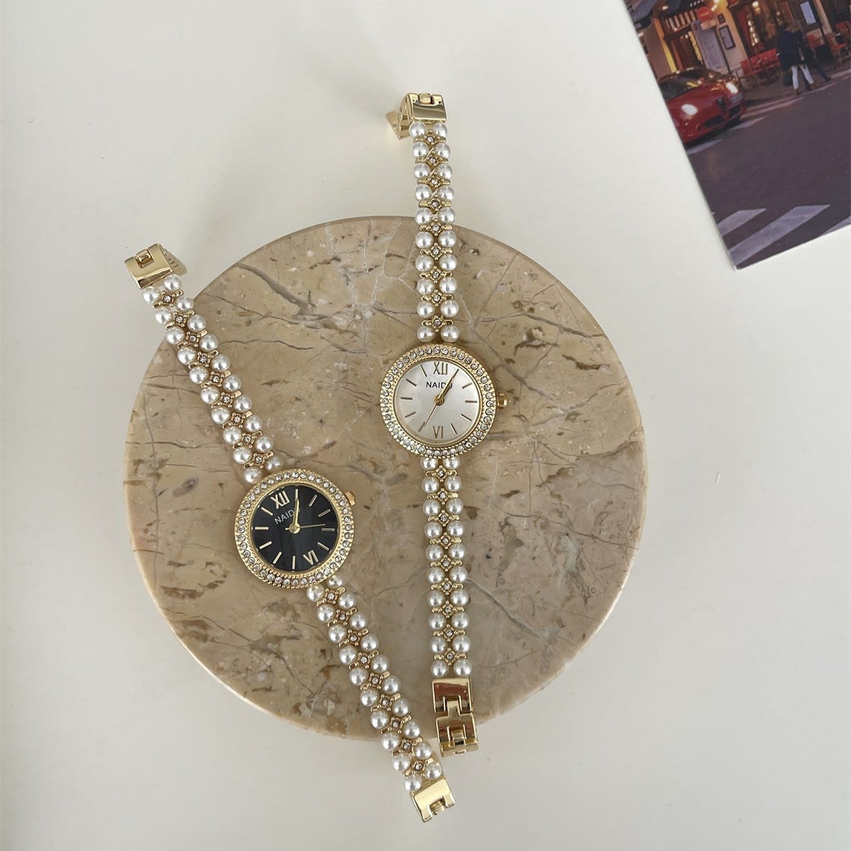 Exquisite Classic Style Good-looking Pearl Bracelet Watch view 7