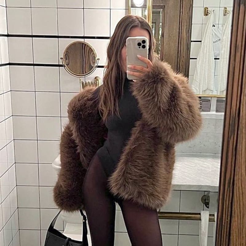 Artificial Fur Warm Coat Thick Coat Women view 8