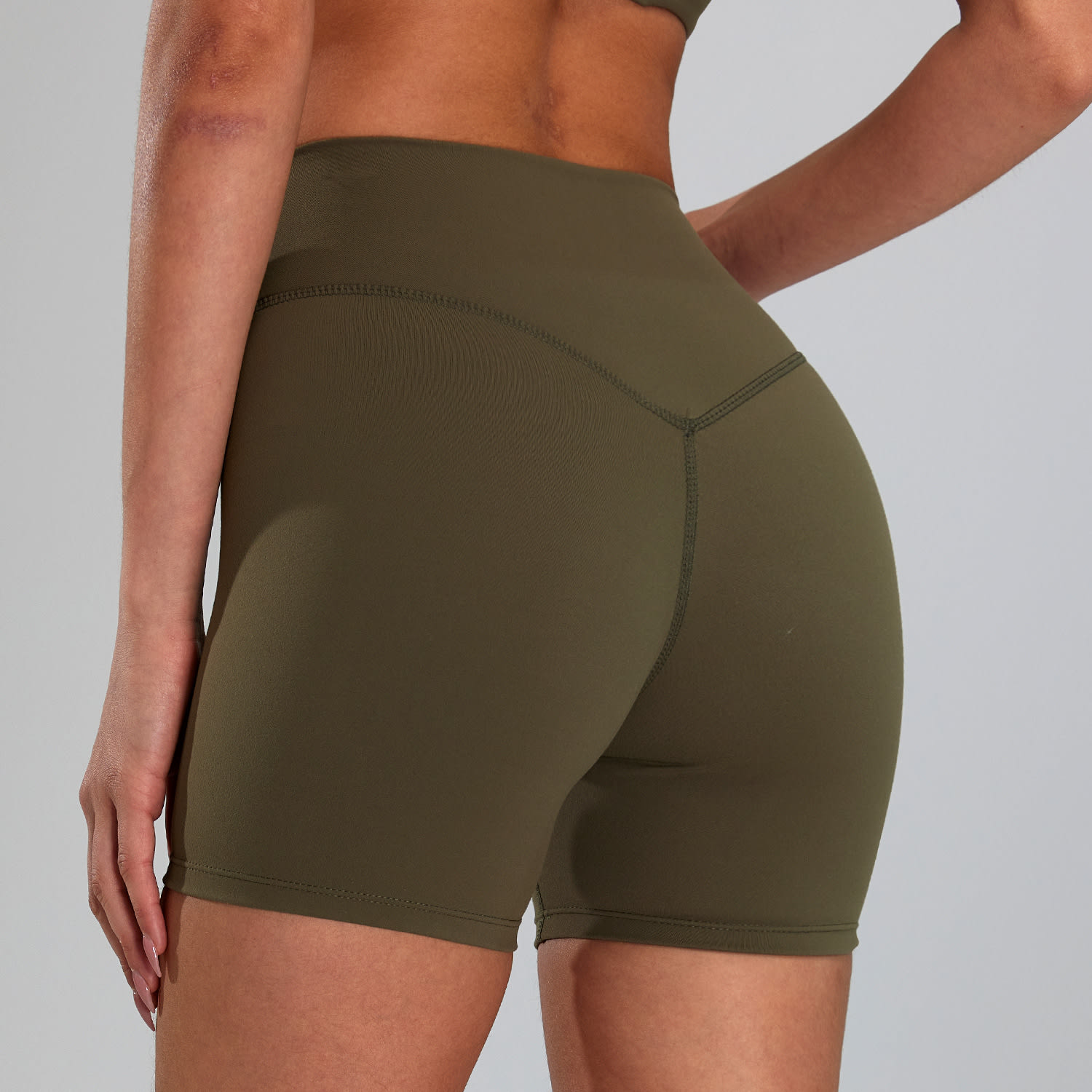 Nude Feel Quick-drying Breathable Yoga Shorts Belly Contracting Fitness Pants view 1