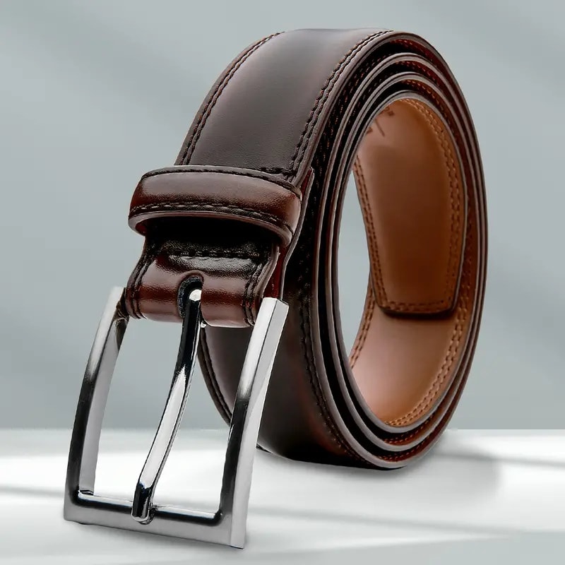 Men's Leather Simple Casual Belt view 2
