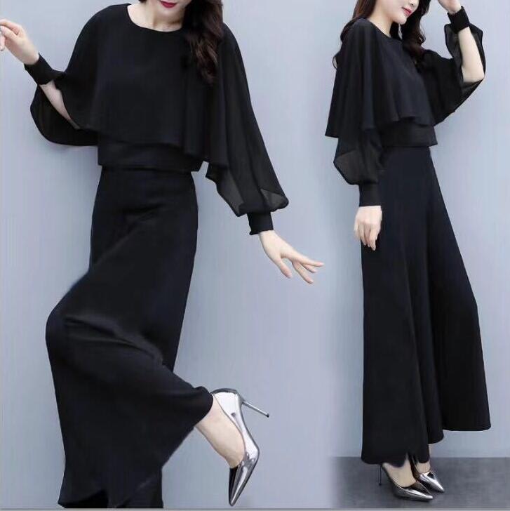 Casual Fashionable Wide Leg Pants Suit Women view 2