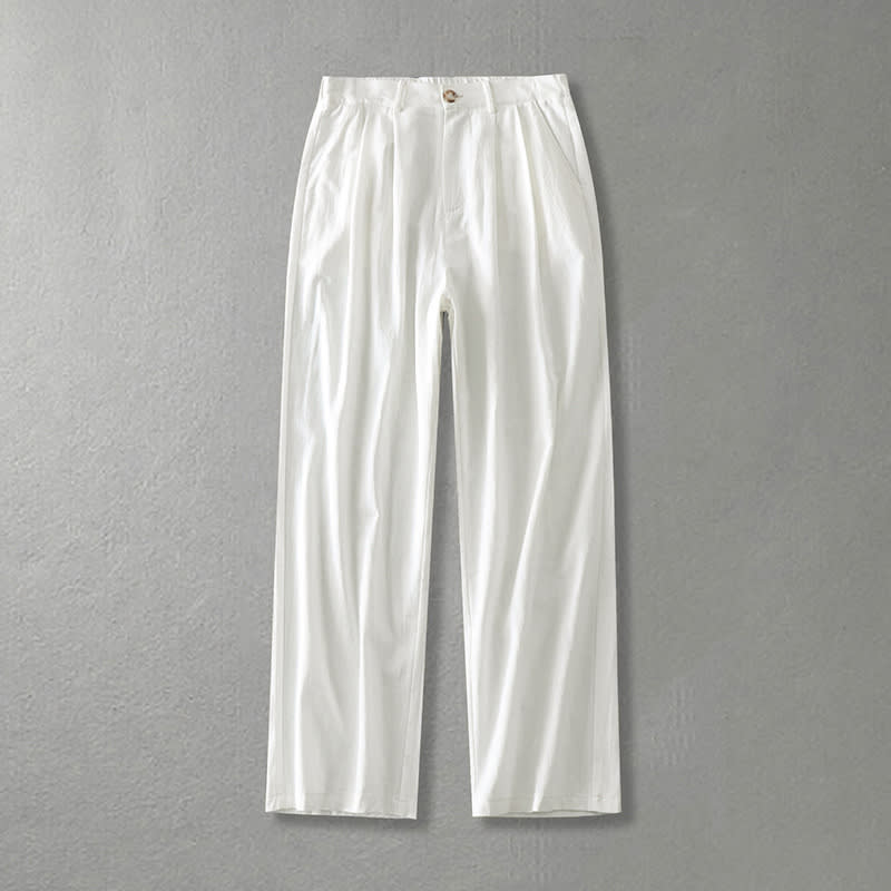 Cotton Linen Pants Men's Autumn Loose Straight view 4