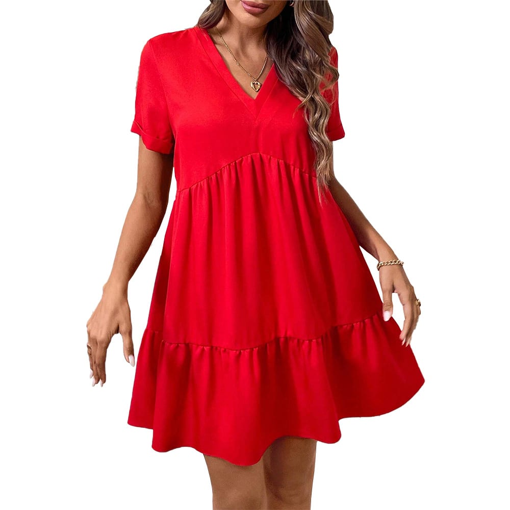 Women's Wear Short Sleeve Holiday Dress view 2