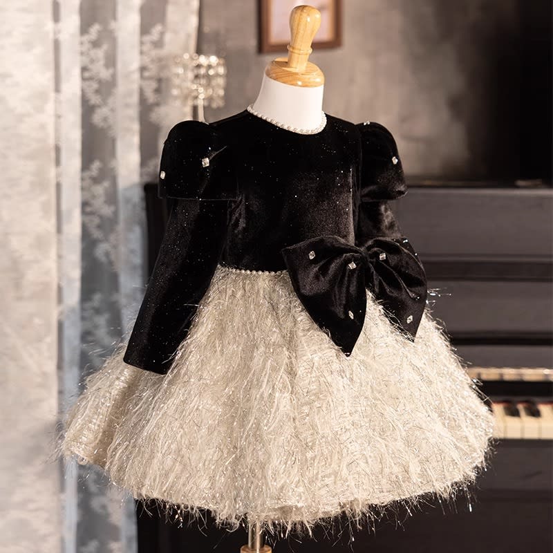 Girls' Dress Light Luxury Minority Autumn Long Sleeve view 2