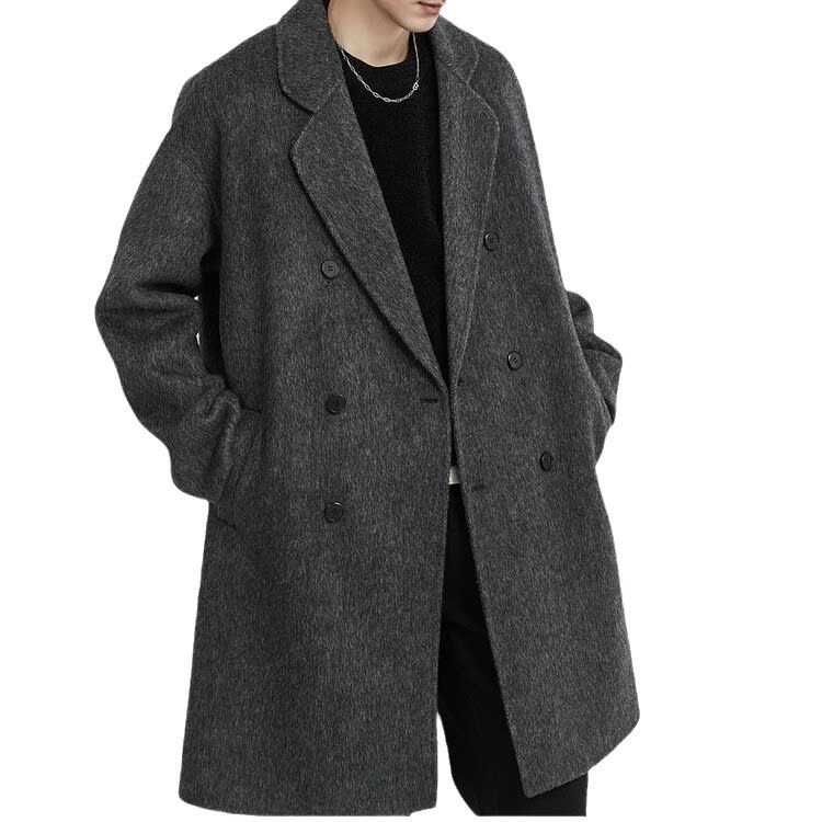 Double-sided Woolen Coat Men's Mid-length view 3