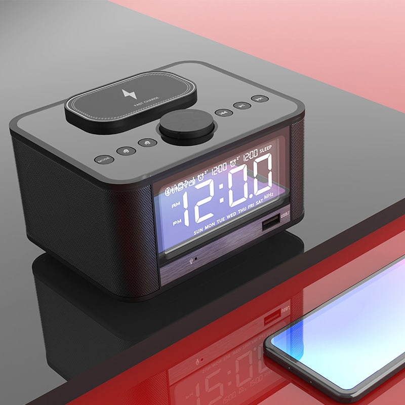 Bluetooth Speaker Wireless Phone Charger Alarm Clock Multi-function view 4