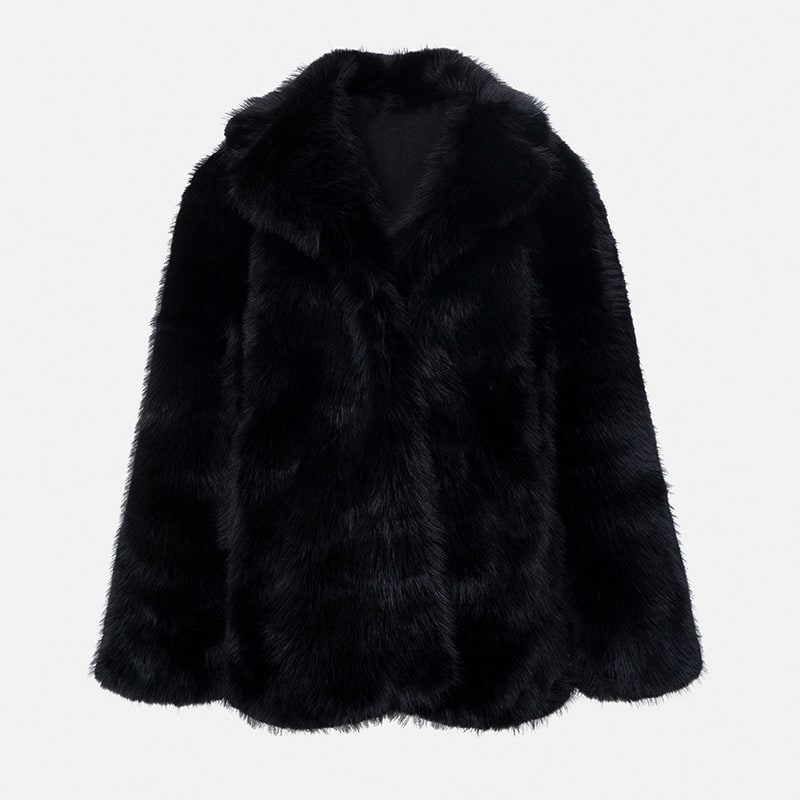 Artificial Fur Warm Coat Thick Coat Women view 3