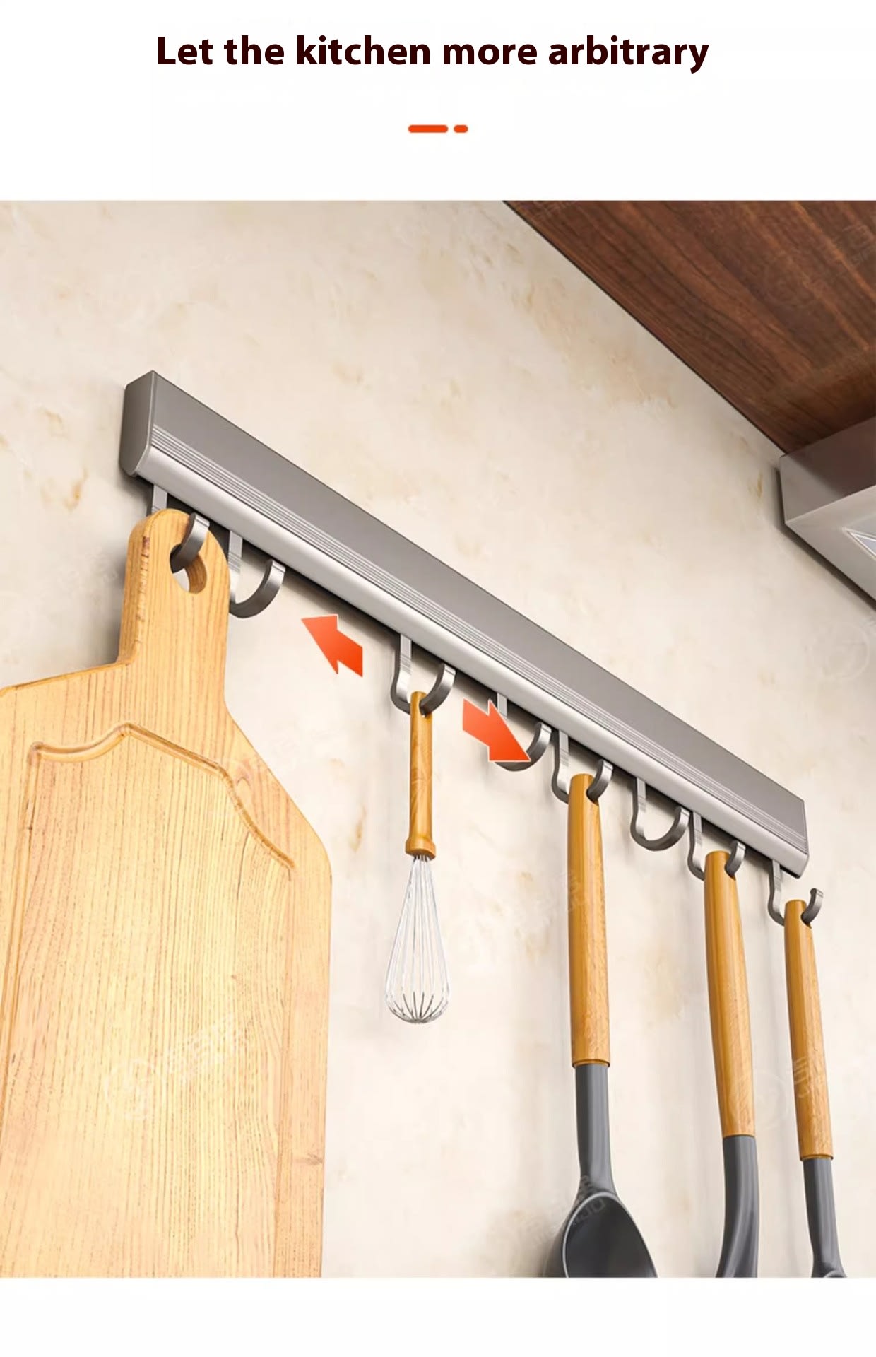 Factory Supply Kitchen Hook Rack Punch-free Wall-mounted Rack Aerospace Aluminum view 15