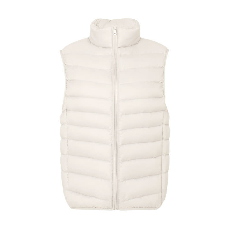 Stand Collar Outer Wear Slimming Plus Size Down Vest Vest view 5