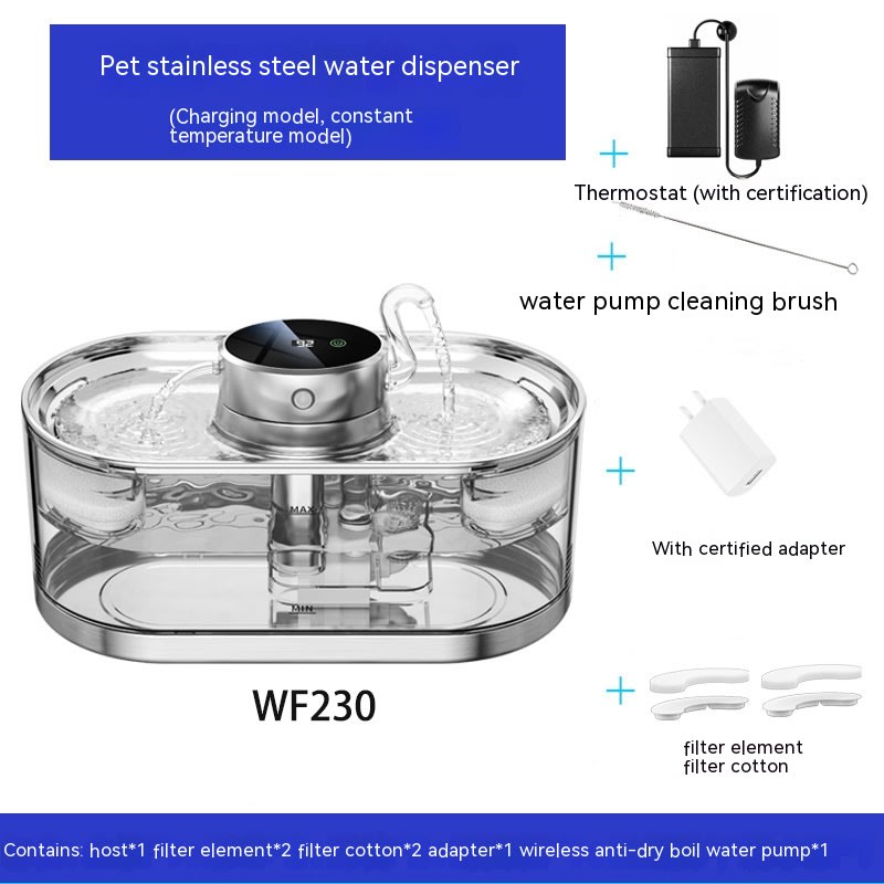 Pet Smart Water Dispenser Wireless Loop Rechargeable view 7