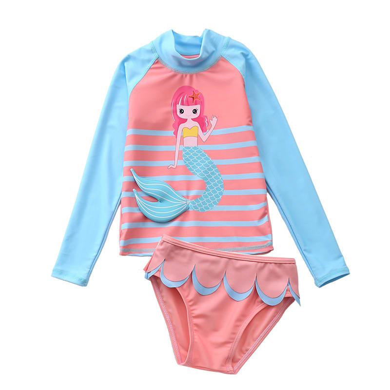 Children's Swimsuit Female Sun Protection Girls' Two-piece Swimsuit view 9