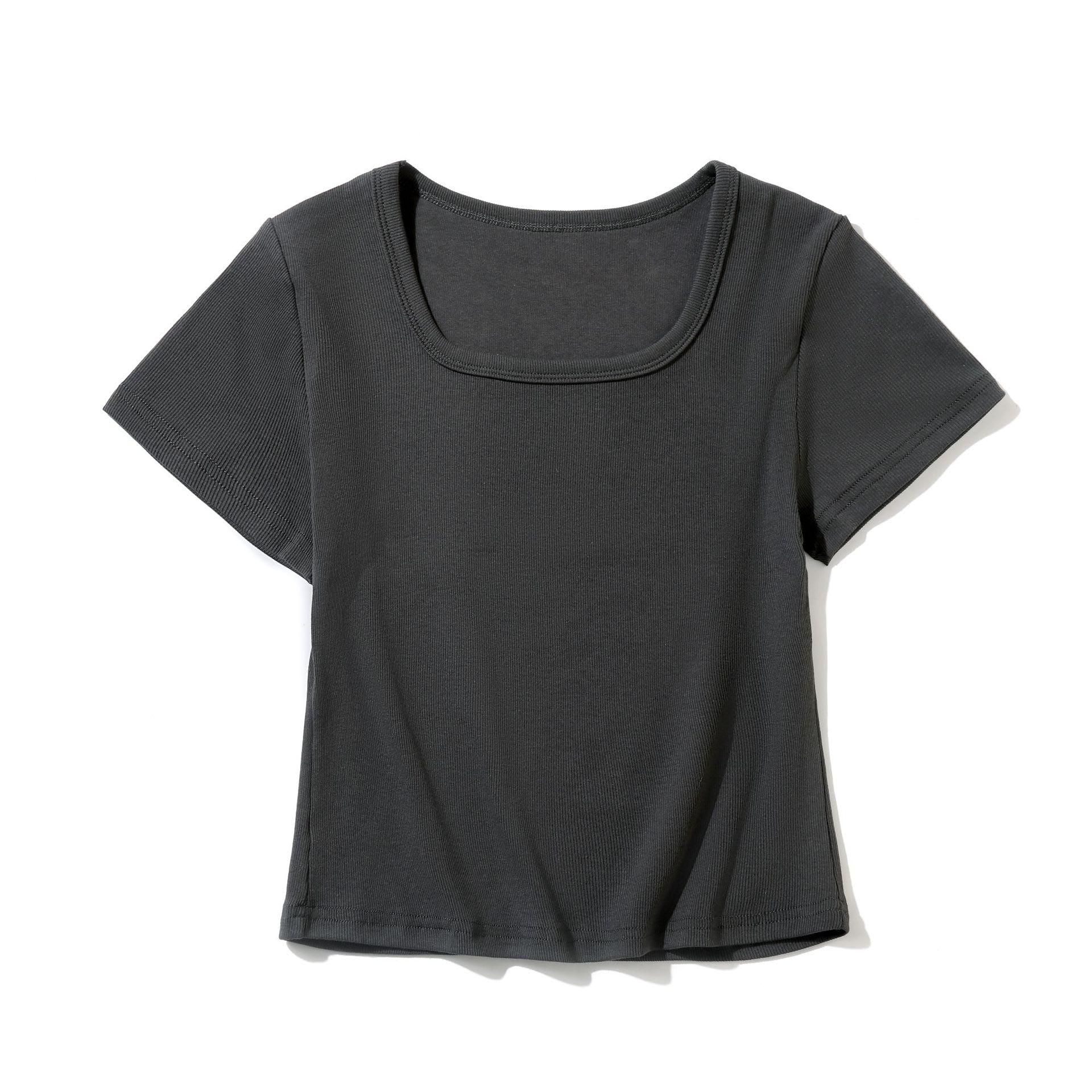 Women's American-style Square Collar Slimming Short-sleeved T-shirt view 3