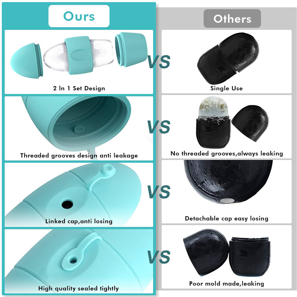 Silicone Ice Face Roller Contour Shrink Pores Remove Dark Circles Massage Skin Beauty Facial Roller For Eyes Neck Skin Care Tool view 18