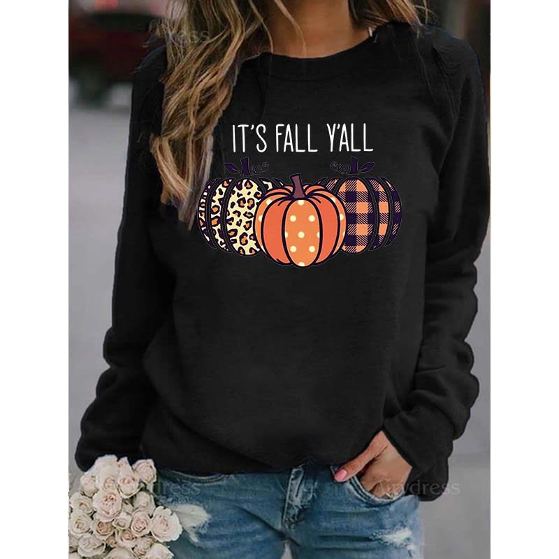 Women's Halloween Pumpkin English Printed Sweater view 3