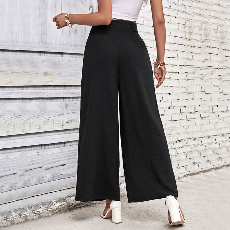 Foreign Trade High Waist Wide Leg Casual Trousers view 11