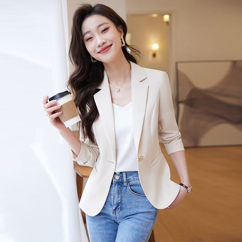 Temperament Office Wear Sense Fashion Slim-fitting Suit Top view 4
