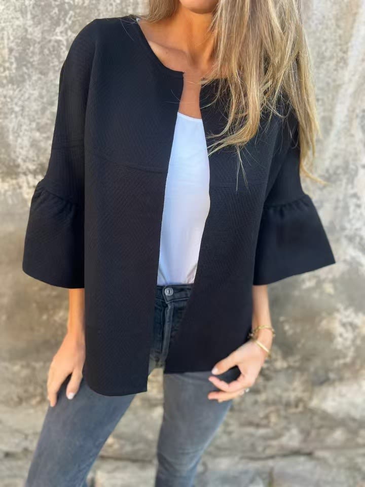 Fashion European And American Style Round Neck 34 Sleeves Short Cardigan view 10