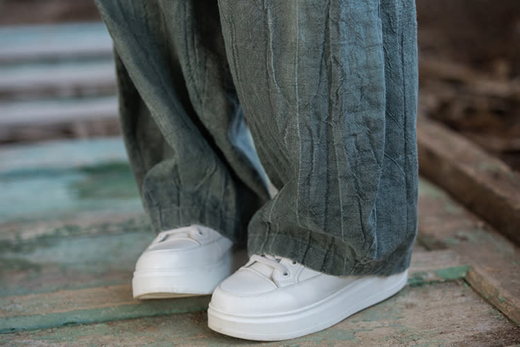 Tie-dyed Old Padded Fleece Trousers Winter Cotton And Linen Women's New view 4