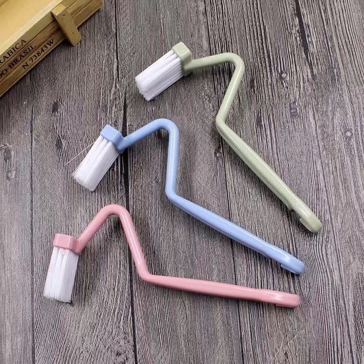 Curved Toilet Brush Gap Cleaning Tool Bathroom Accessory Long Handle Wall Mounted Toilet Soft Bristle Brush Plastic Durable view 6
