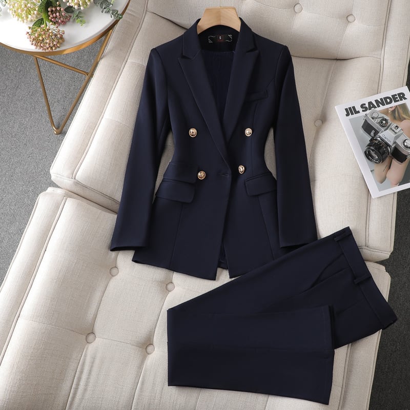 Women's Suit Jacket Bell-bottom Pants Business Suit view 17