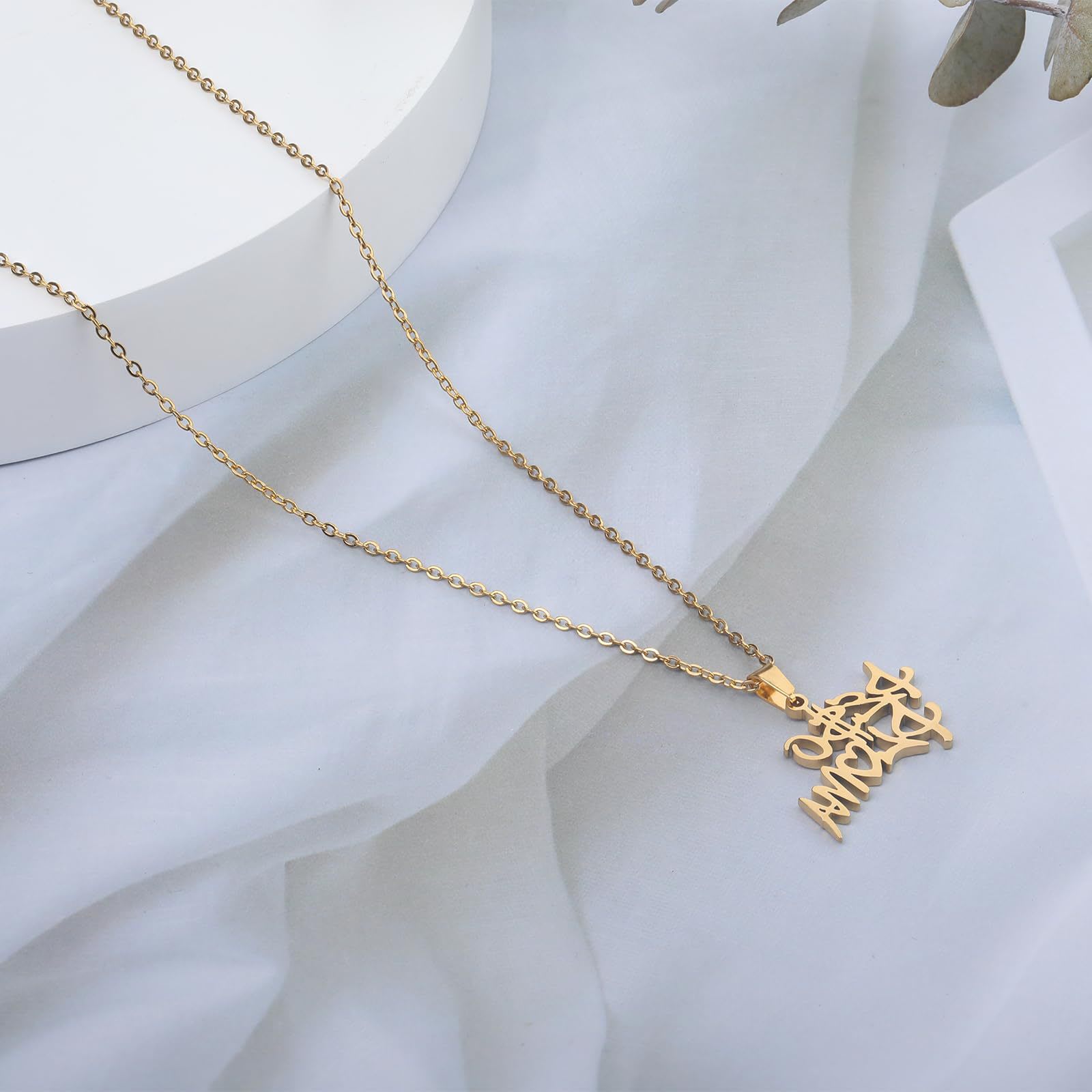 Stainless Steel English Name Necklace For Men And Women view 9