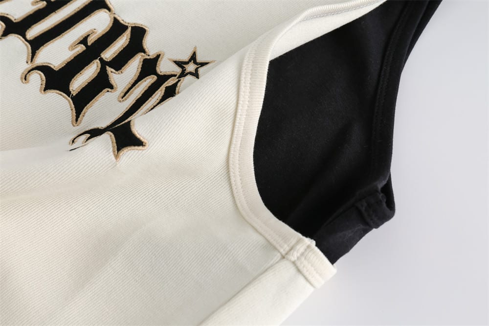 Fake Sports Vest Casual Letter Embroidered Loose Top view 2