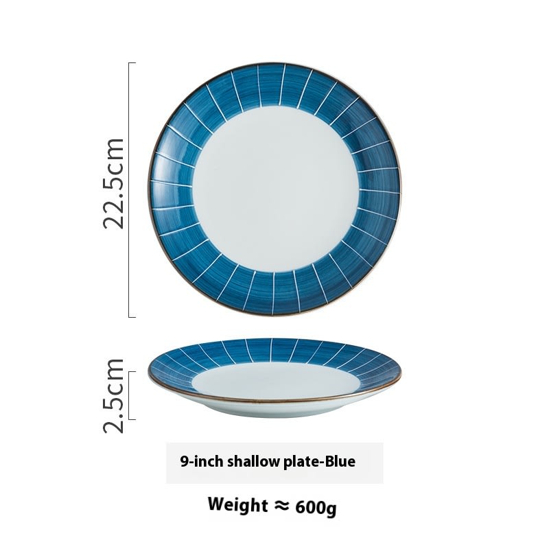 Creative Ceramic Round Shallow Household Western Cuisine Steak Plate view 9