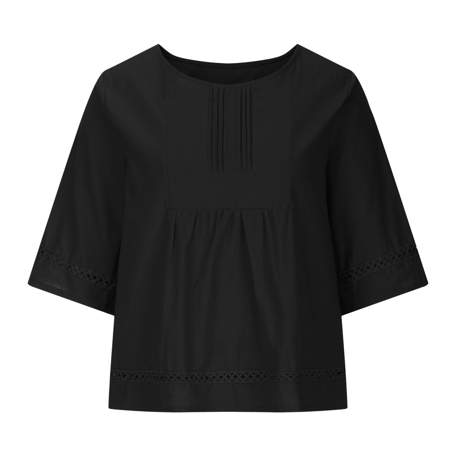 Summer Solid Color Cotton And Linen Top Half Sleeve view 25