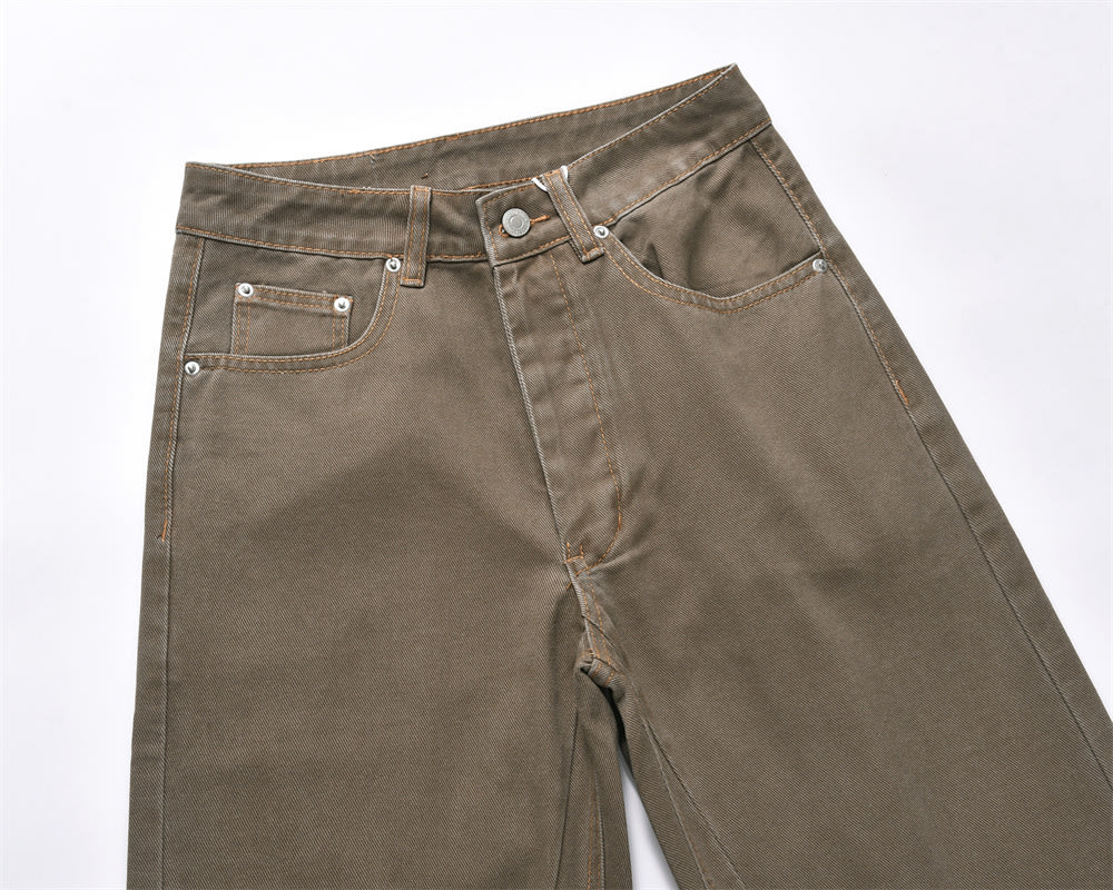 American Retro Denim Straight-leg Trousers Men view 1