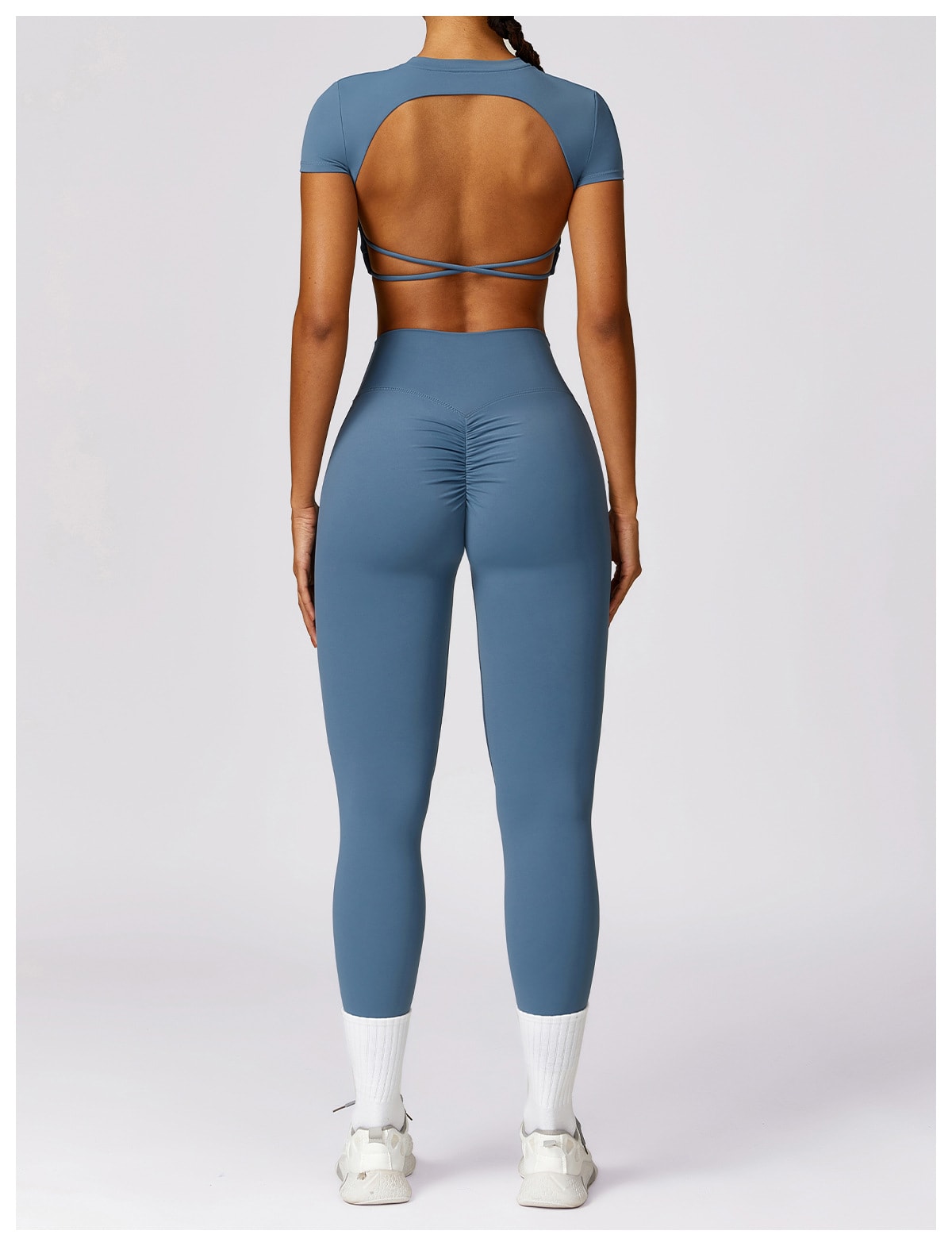 Women's Brushed Back Skinny Running Sports Outerwear Quick-drying Workout Clothes Suit view 24