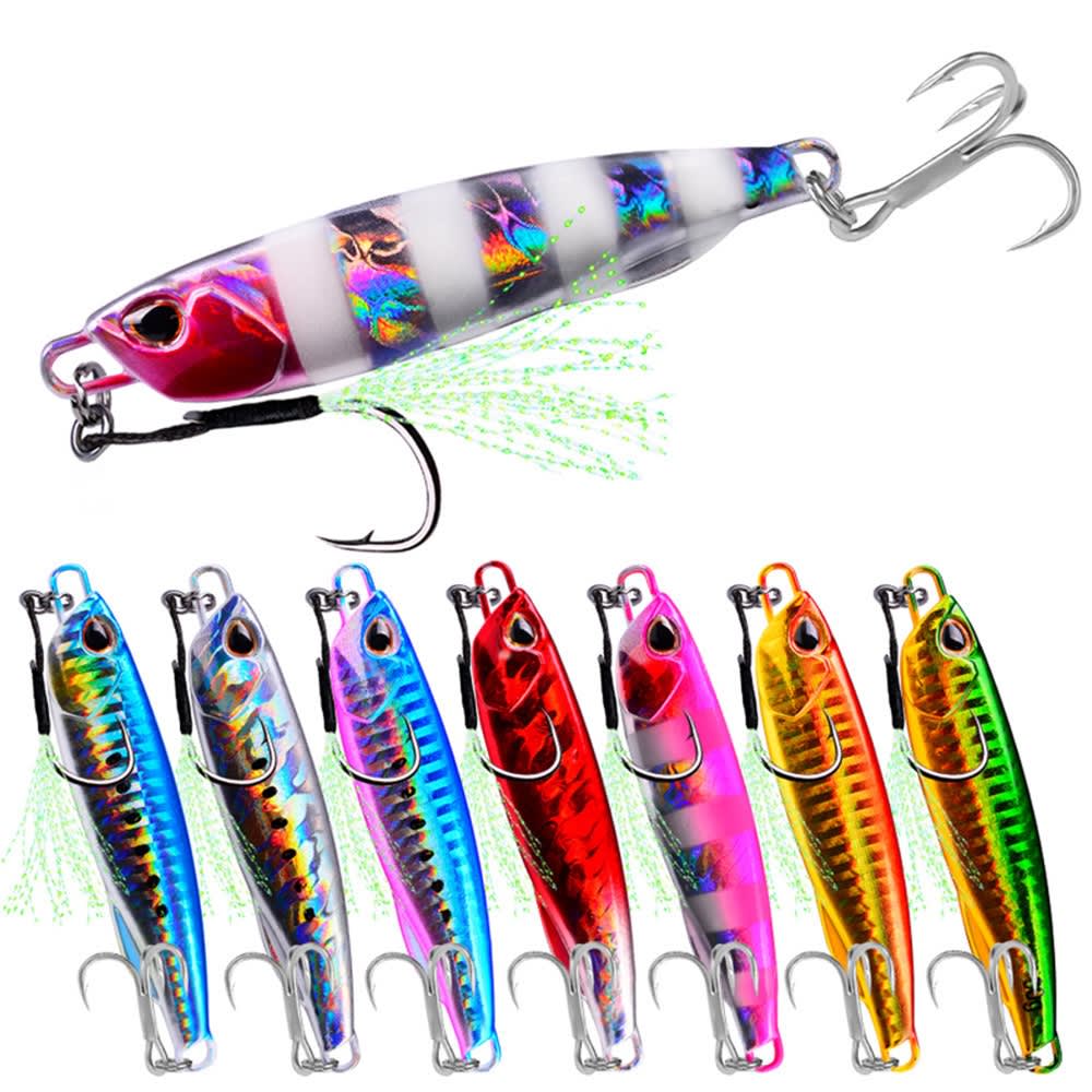 Luya Bait Submerged Tossing Lure Iron Plate Luminous Fish Lead With Treble Hook view 17
