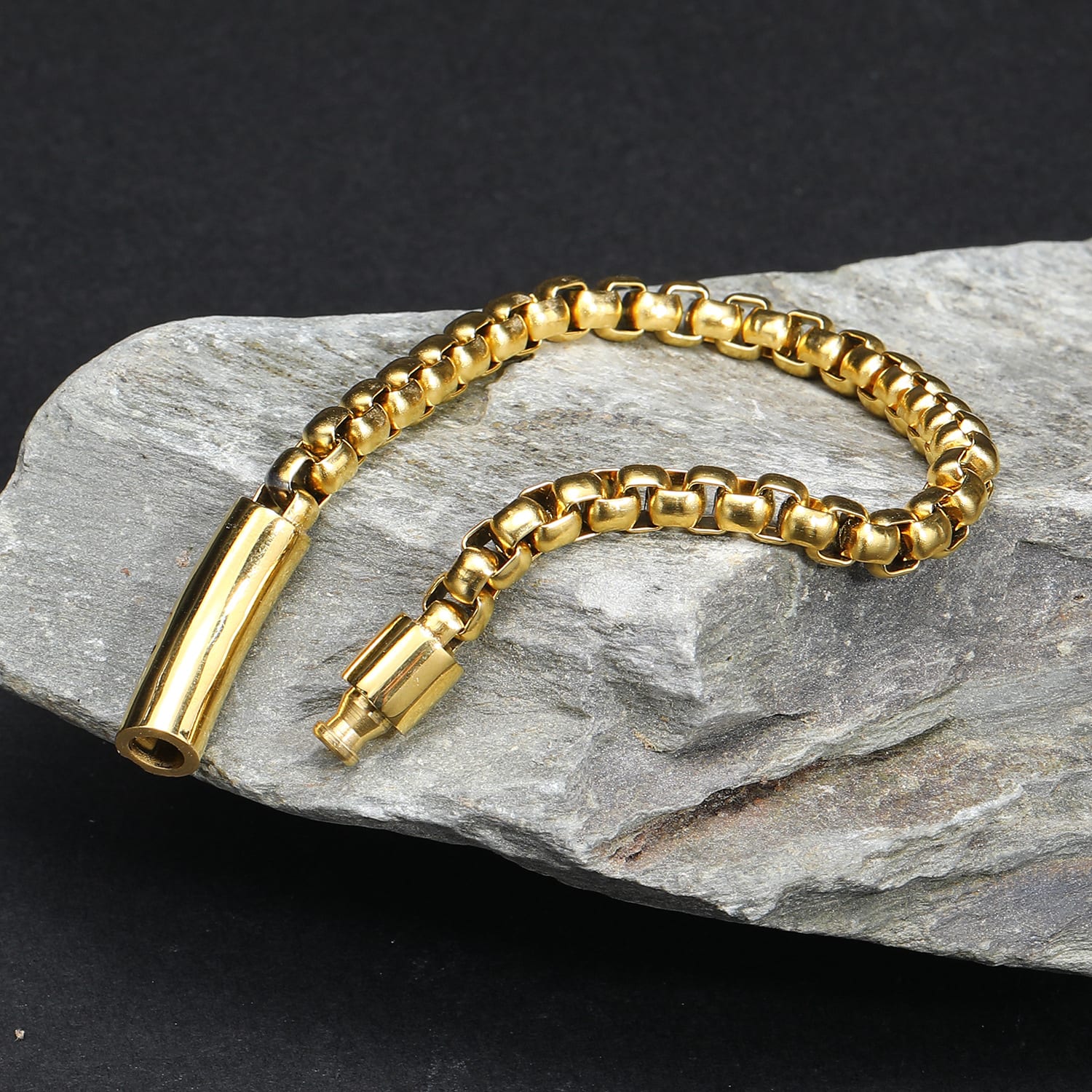 Titanium Steel Men's Stainless Steel Pearl Bracelet view 10