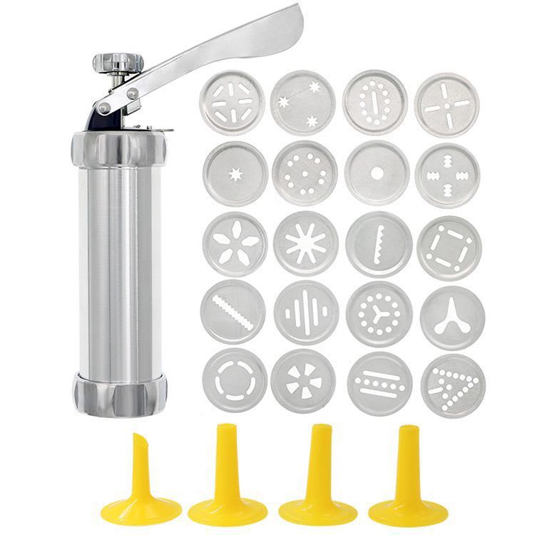 Cookie Press Gun And Icing Set Alloy Churro Maker Cookie Maker With 10 Discs 20 Discs 4 Pastry Tip Biscuit Mold Kitchen Accessories view 22
