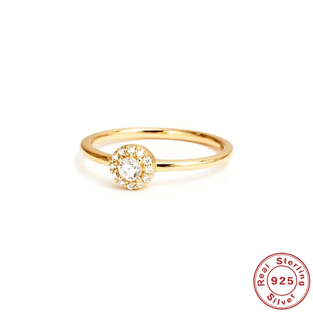Wind Rounded Corner Moissanite Ring 18K Gold view 5