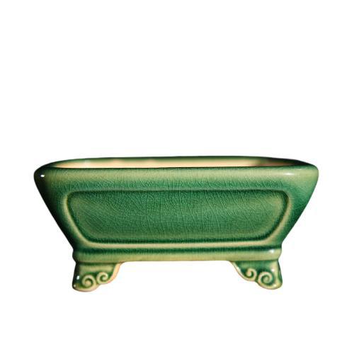 Purple Sand Flower Pot Ceramic Bonsai Pot Kui Noodles Small Manger Rectangular view 7