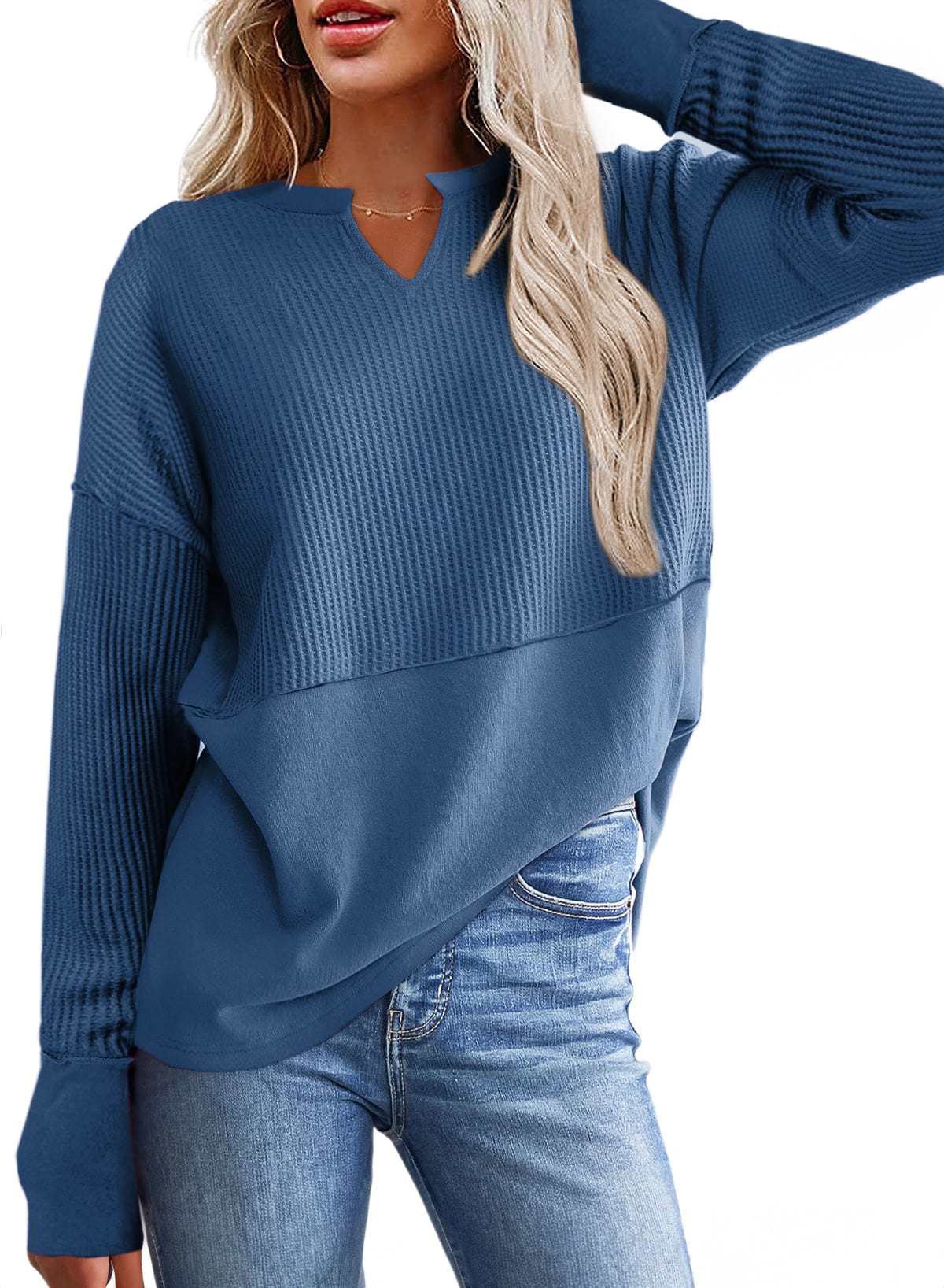 Autumn And Winter New Solid Color Loose Sweater Women's Top view 6
