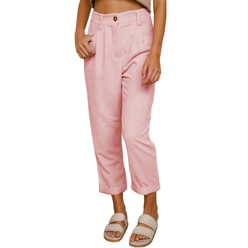 Baggy Corduroy Straight Pants Oversized Spodnie Elegant Trousers New Broek Women Causal Spring Fall High Wasit Pantalones view 20