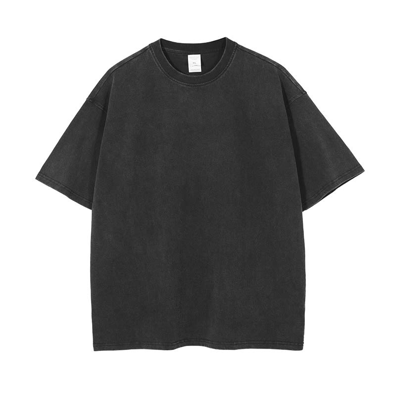 Washed And Worn Dyed Bright White Short Sleeve T-shirt view 4