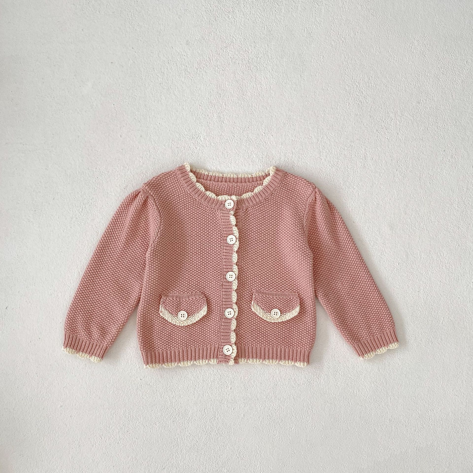 Wave Lock Sweet Coat Wooden Ear Solid Color Romper view 7