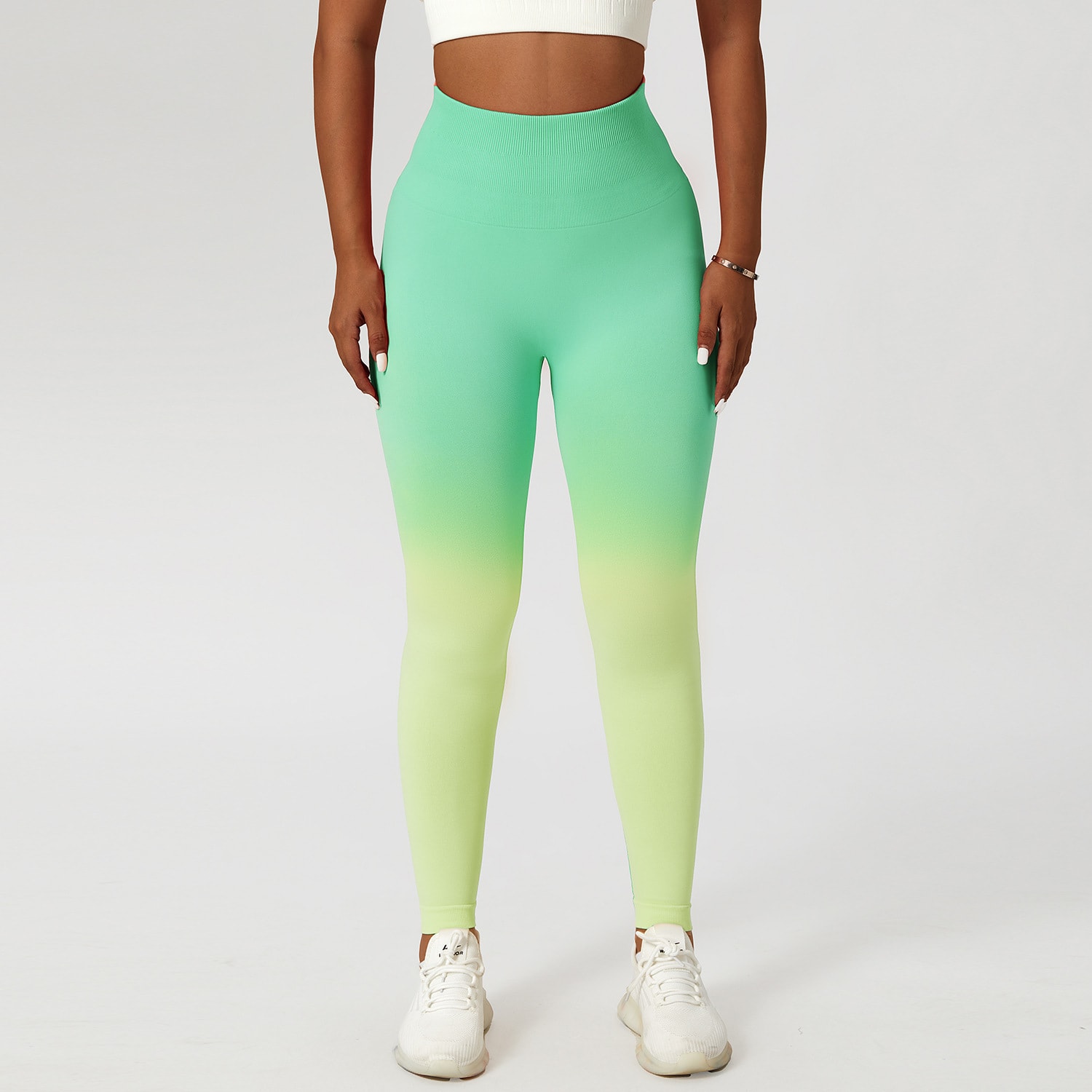 Gradient Fitness High Waist Sportswear Tight Outdoor Pants view 5