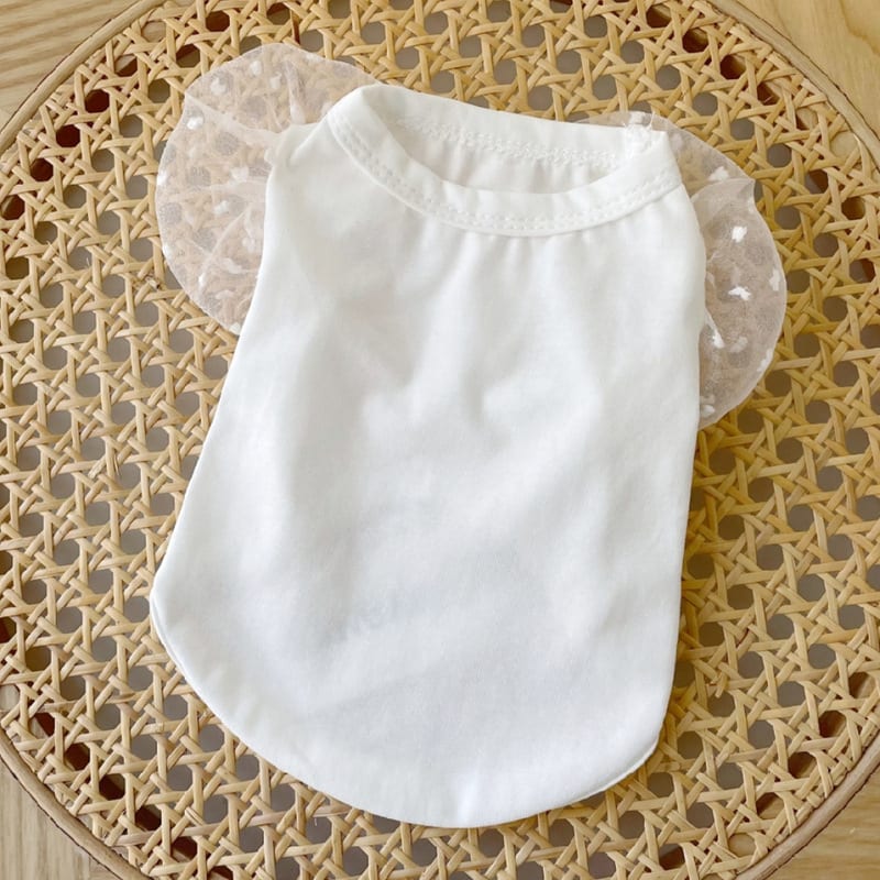 Mesh Puff Sleeve Pet Clothes Puppy Dog Teddy Bichon Pomeranian VIP Schnauzer view 2
