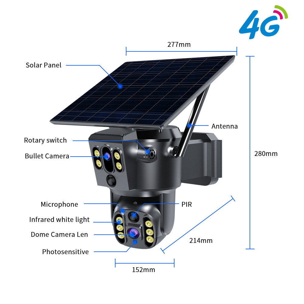 US Solar Camera Low Power Monitor Dual Lens Monitor view 6