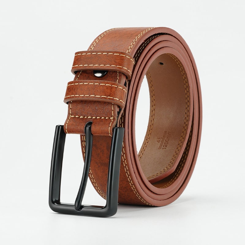 Retro Style Men's Leather Belt Belt New view 3