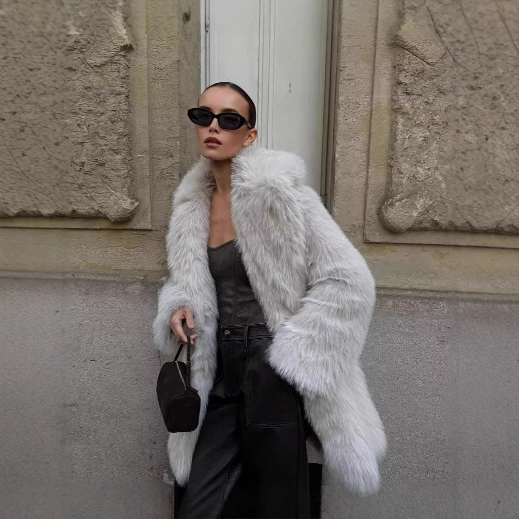 Artificial Fur Warm Coat Thick Coat Women view 11