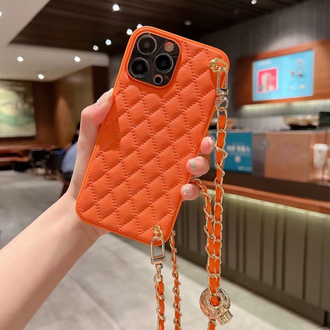 Phone Case Diamond Plaid Crossbody Protective Sleeve view 3