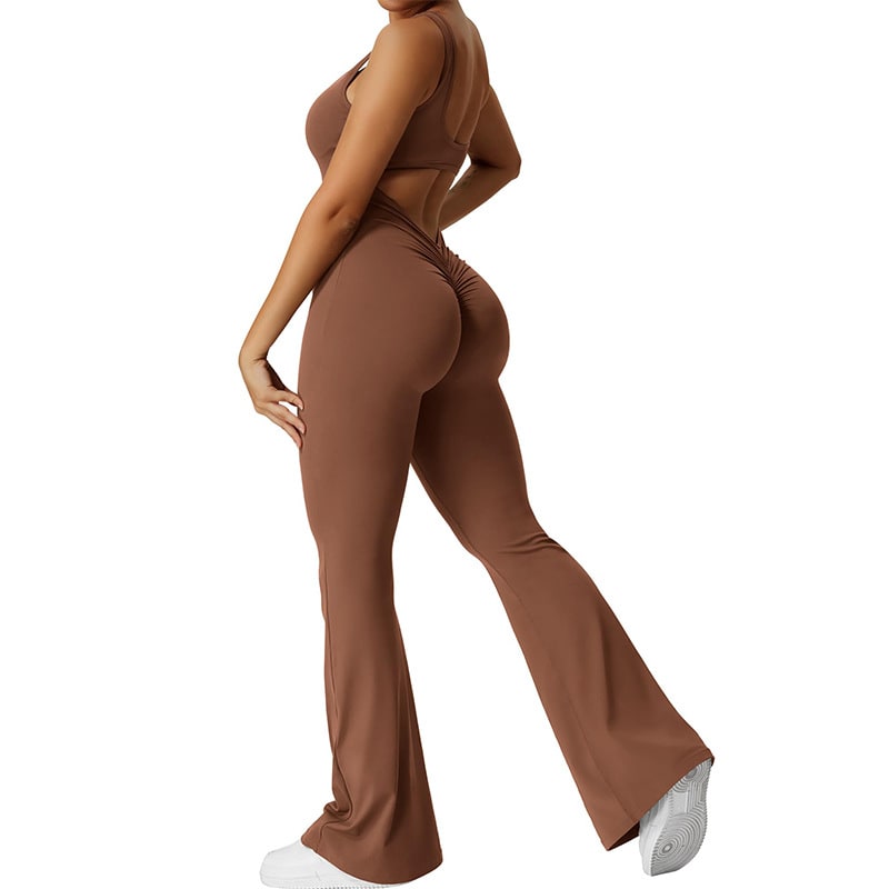 Slim Fit Hip Raise Jumpsuit Sexy Backless Exercise Yoga Clothes view 16