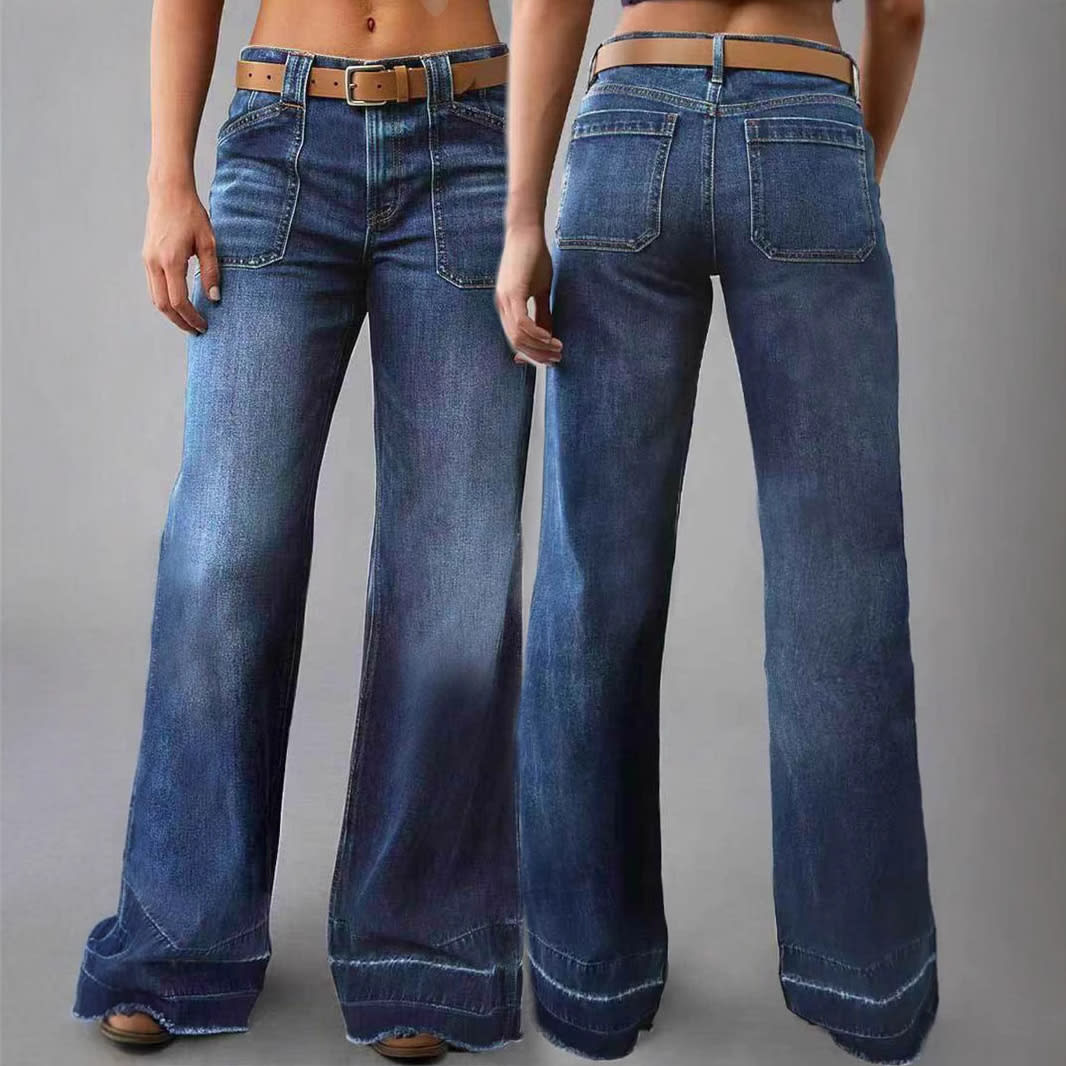 Retro High Waist Straight Loose Slimming And All-matching Jeans view 3