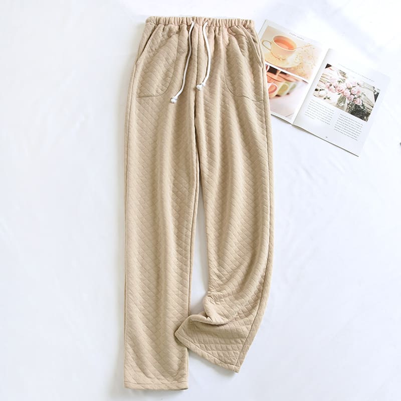 Cotton Air Layer Couple's Thickening Trousers With Side Pockets view 7