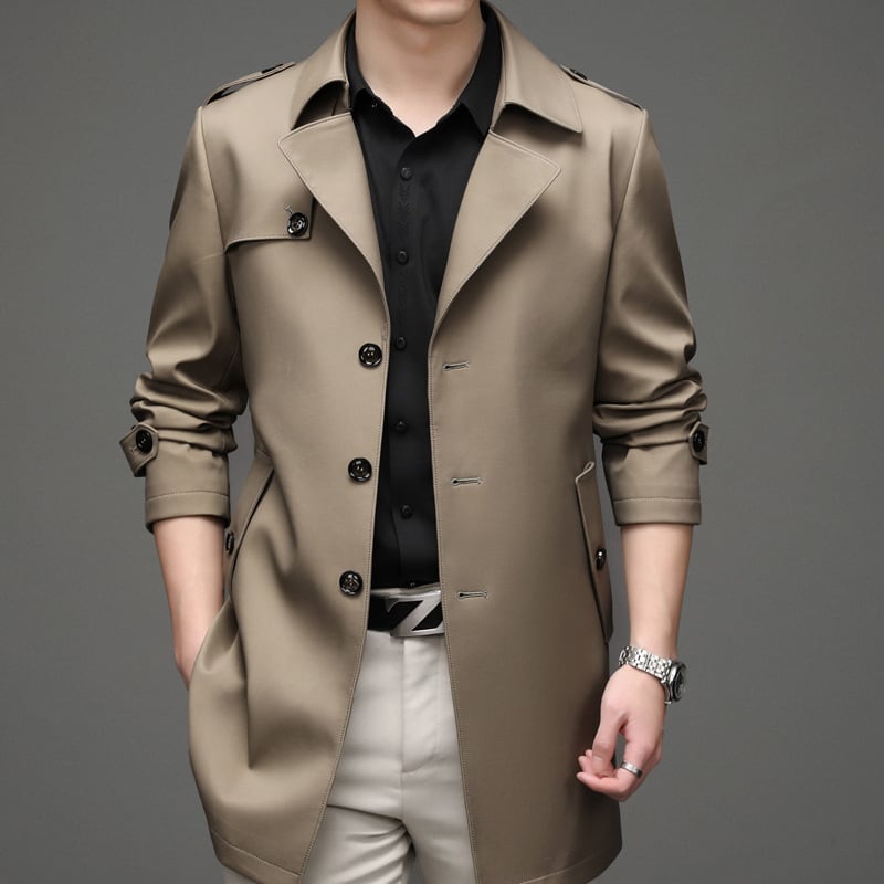 Casual Single-breasted High-end Plus Size Men's Jacket view 2